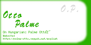 otto palme business card